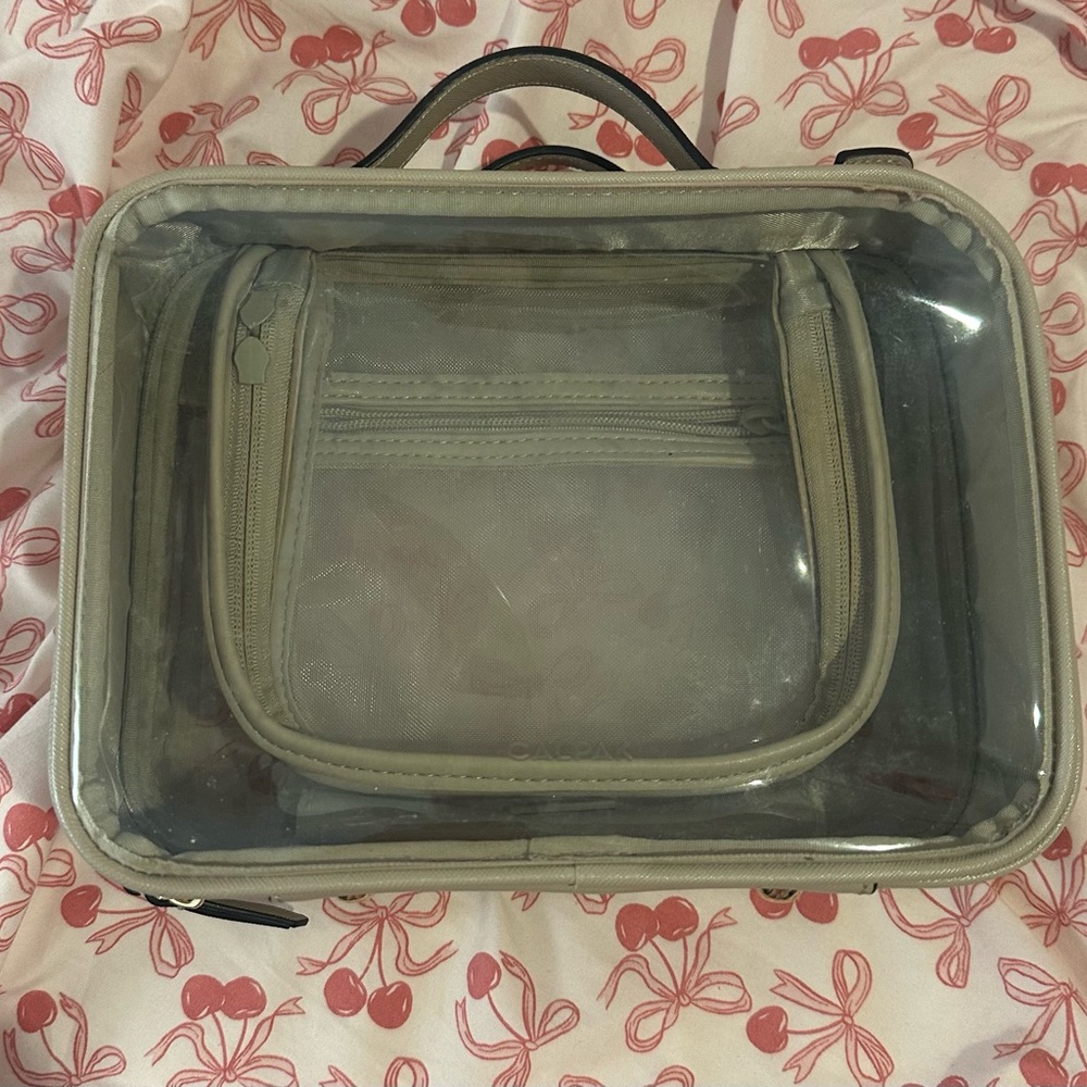 Calpak Transparent Gray Cosmetic Bag